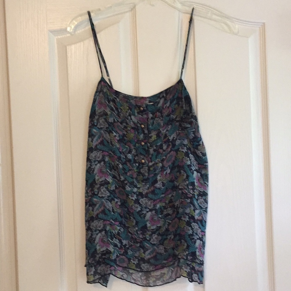 Joe’s Silk Floral Tank‎ Top Size Small